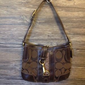 Coach Hampton signature hobo shoulder bag
